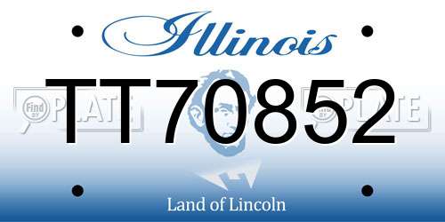 TT70852 Illinois License Plate