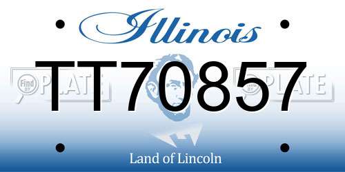 TT70857 Illinois License Plate
