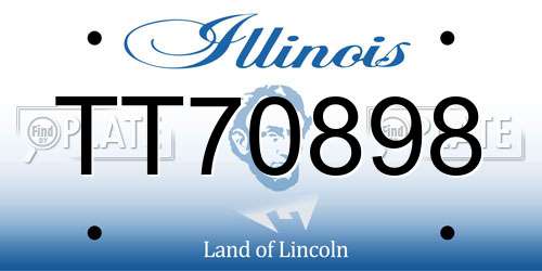 TT70898 Illinois License Plate