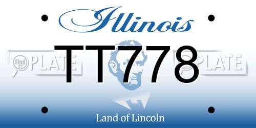 TT778 Illinois License Plate