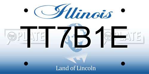 TT7B1E Illinois License Plate