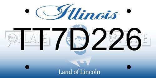 TT7D226 Illinois License Plate