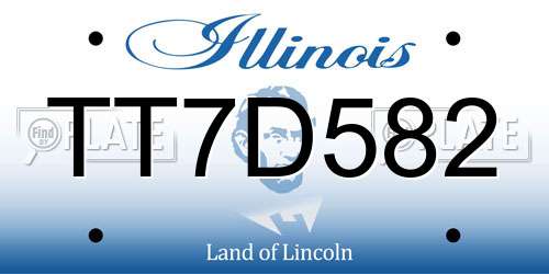 TT7D582 Illinois License Plate