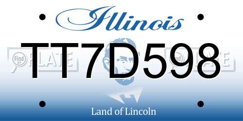 TT7D598 Illinois License Plate