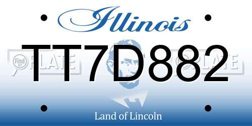 TT7D882 Illinois License Plate