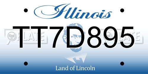 TT7D895 Illinois License Plate