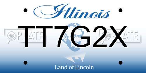 TT7G2X Illinois License Plate