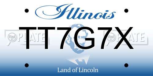 TT7G7X Illinois License Plate