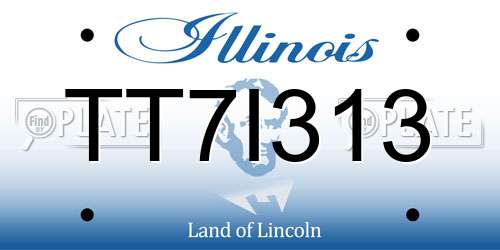 TT7I313 Illinois License Plate