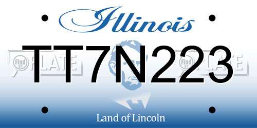 TT7N223 Illinois License Plate