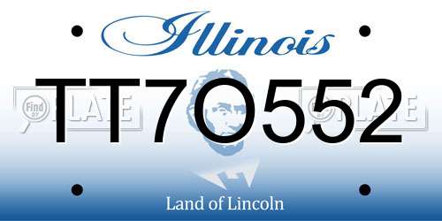 TT7O552 Illinois License Plate