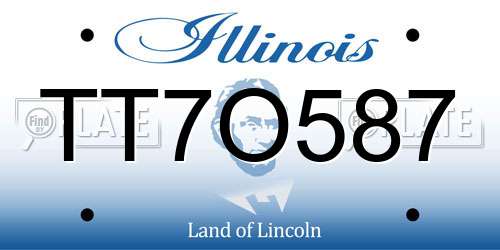 TT7O587 Illinois License Plate
