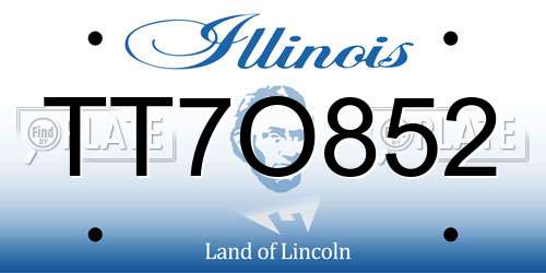 TT7O852 Illinois License Plate