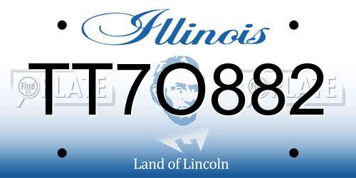 TT7O882 Illinois License Plate