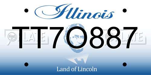 TT7O887 Illinois License Plate