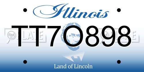 TT7O898 Illinois License Plate