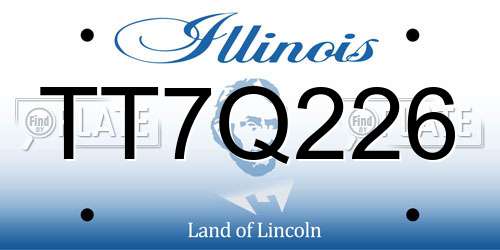 TT7Q226 Illinois License Plate