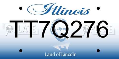 TT7Q276 Illinois License Plate