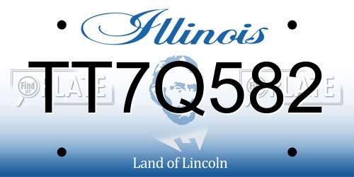 TT7Q582 Illinois License Plate