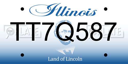 TT7Q587 Illinois License Plate