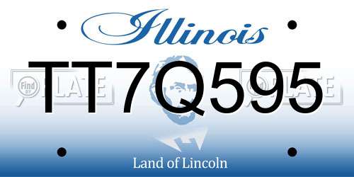 TT7Q595 Illinois License Plate
