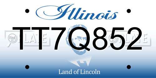 TT7Q852 Illinois License Plate