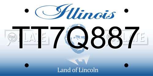 TT7Q887 Illinois License Plate