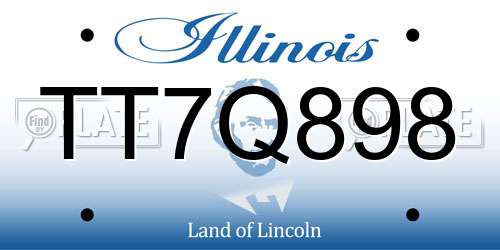 TT7Q898 Illinois License Plate