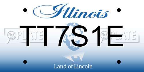 TT7S1E Illinois License Plate