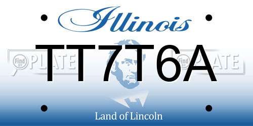 TT7T6A Illinois License Plate