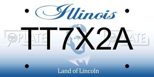 TT7X2A Illinois License Plate