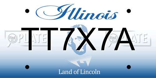 TT7X7A Illinois License Plate