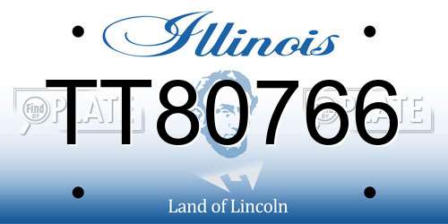 TT80766 Illinois License Plate