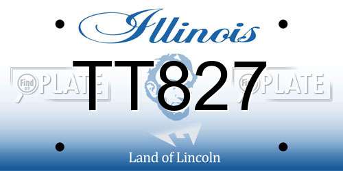 TT827 Illinois License Plate