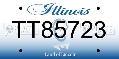 TT85723 Illinois License Plate