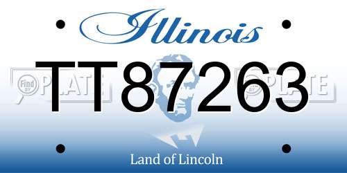 TT87263 Illinois License Plate