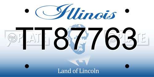 TT87763 Illinois License Plate