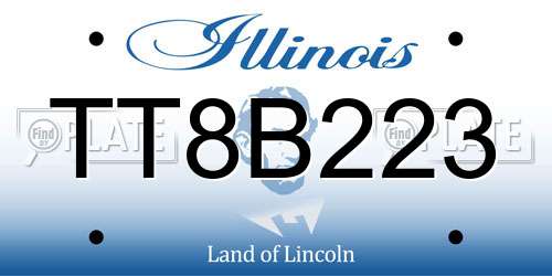 TT8B223 Illinois License Plate