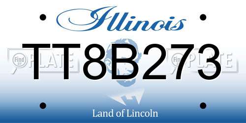 TT8B273 Illinois License Plate
