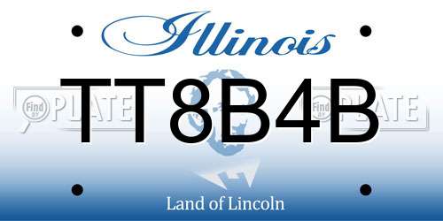 TT8B4B Illinois License Plate