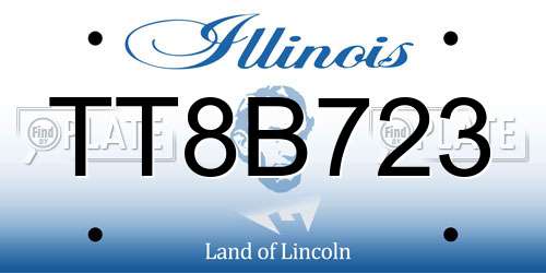 TT8B723 Illinois License Plate