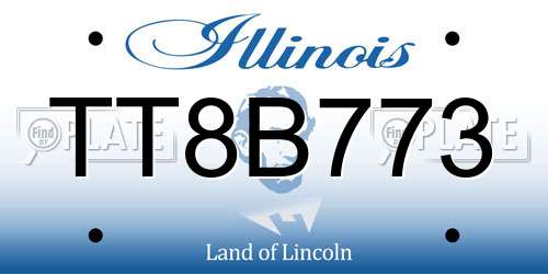 TT8B773 Illinois License Plate