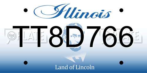 TT8D766 Illinois License Plate