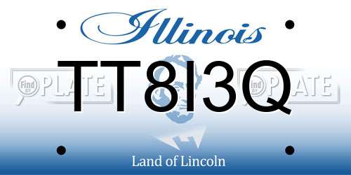 TT8I3Q Illinois License Plate