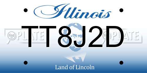 TT8J2D Illinois License Plate