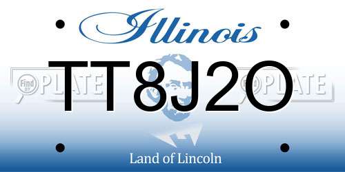 TT8J2O Illinois License Plate