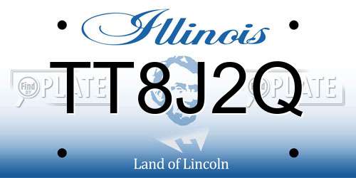 TT8J2Q Illinois License Plate