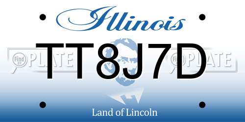 TT8J7D Illinois License Plate