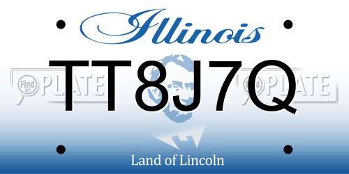 TT8J7Q Illinois License Plate