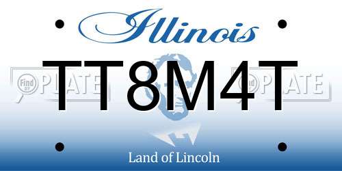 TT8M4T Illinois License Plate